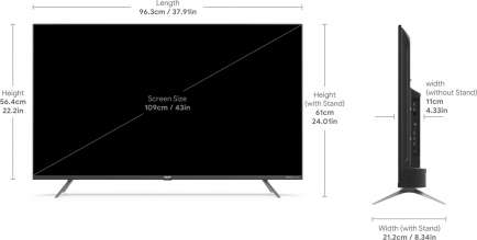 H Series AR43AR2851UDPRO 4K LED 43 Inch (109 cm) | Smart TV