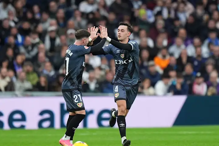 Rayo Player after Scoring Against Real Madrid