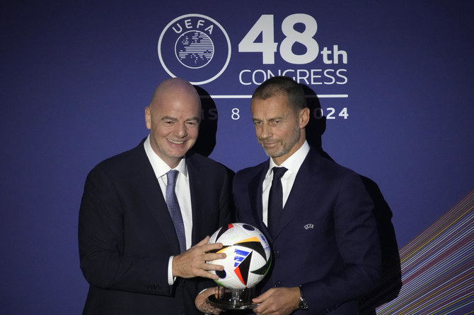 FIFA boss Infantino and UEFA boss Ceferin