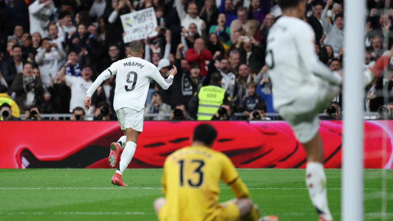 Mbappe Celebrating Real Madrid Goal