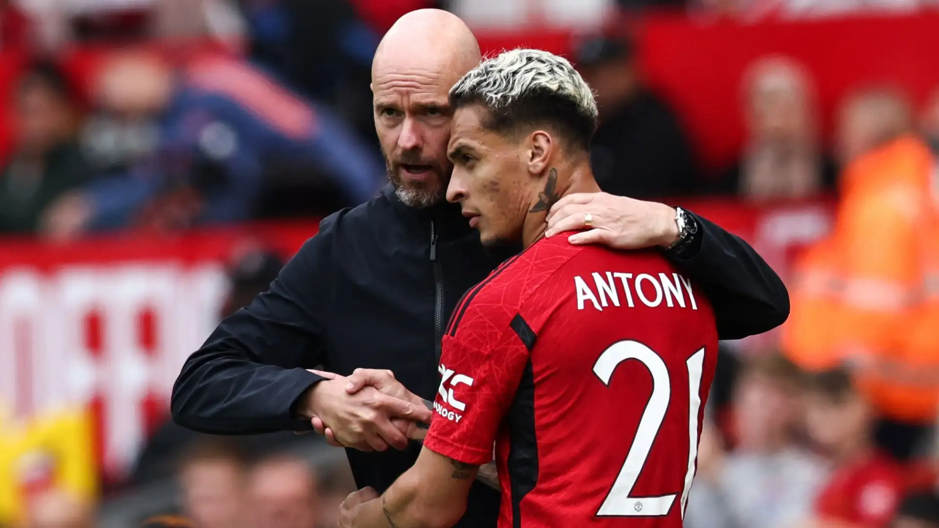 Anthony and Ten Hag in Manchester united