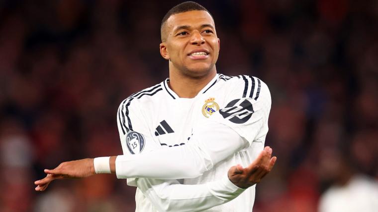 Kylian Mbappe after missing goal for Real Madrid