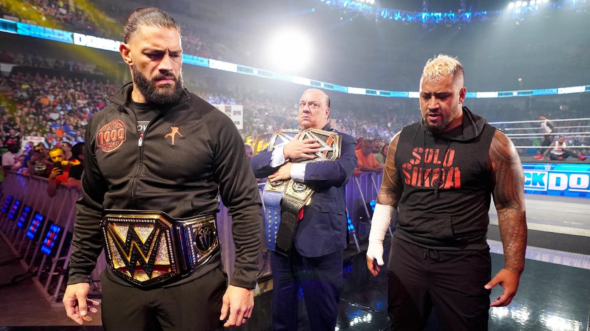 Roman Reigns Paul Heyman Solo Sikoa The Usos