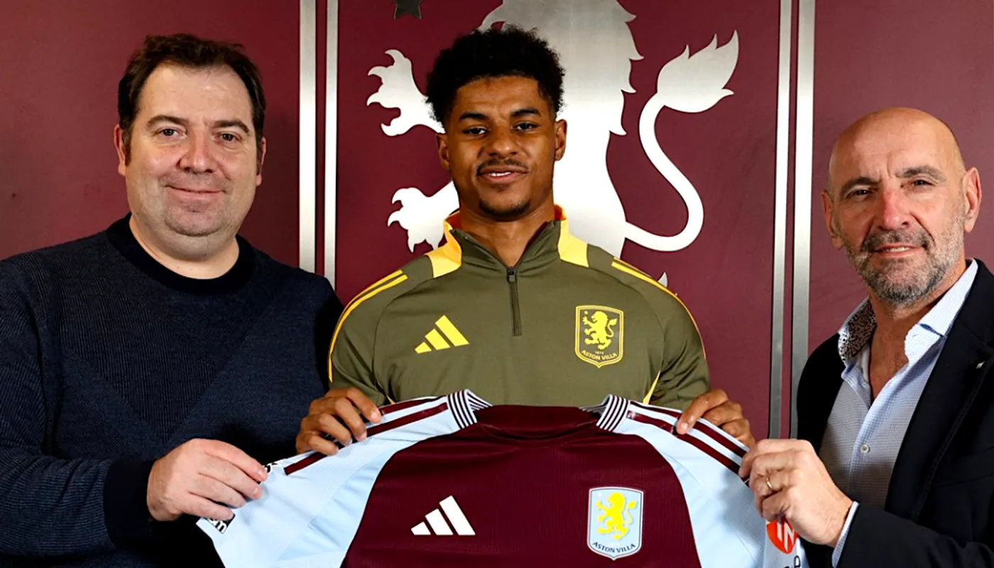 Rashford with Aston Villa Jersy