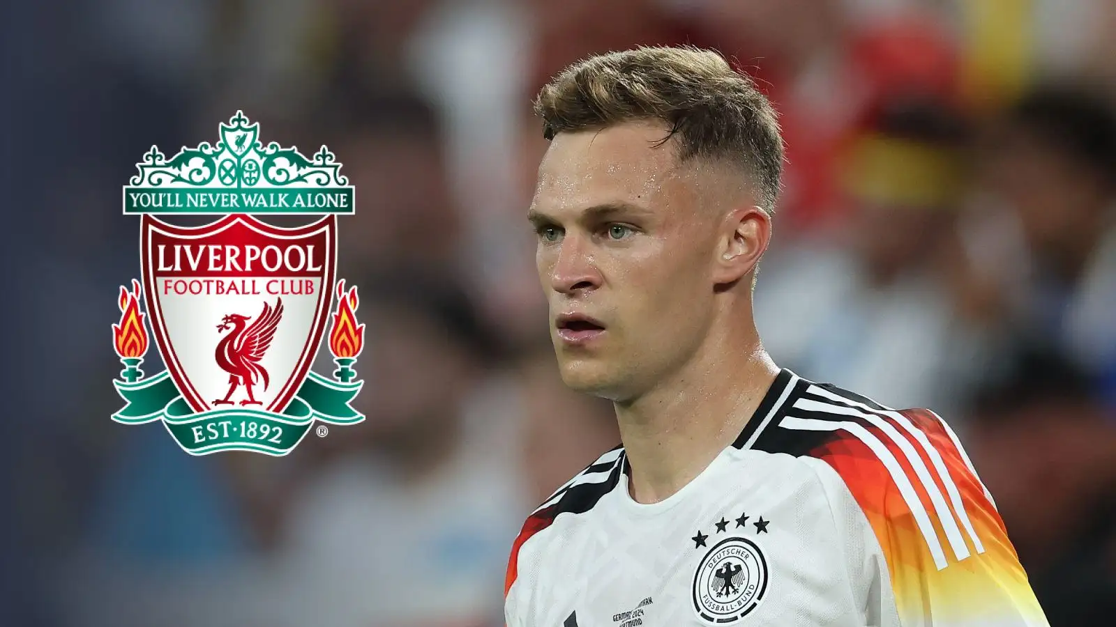 Kimmich with Liverpool Logo