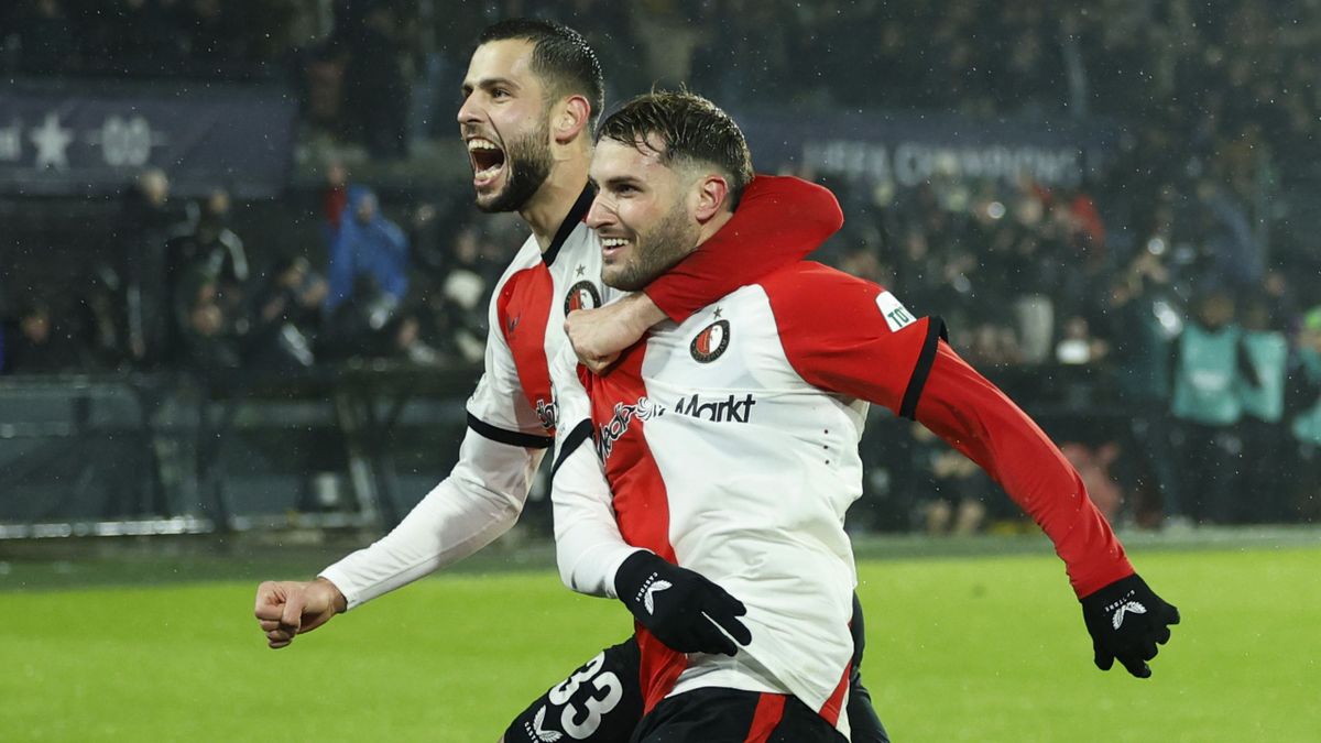 Feyenoord Goal Celebration Against Lille