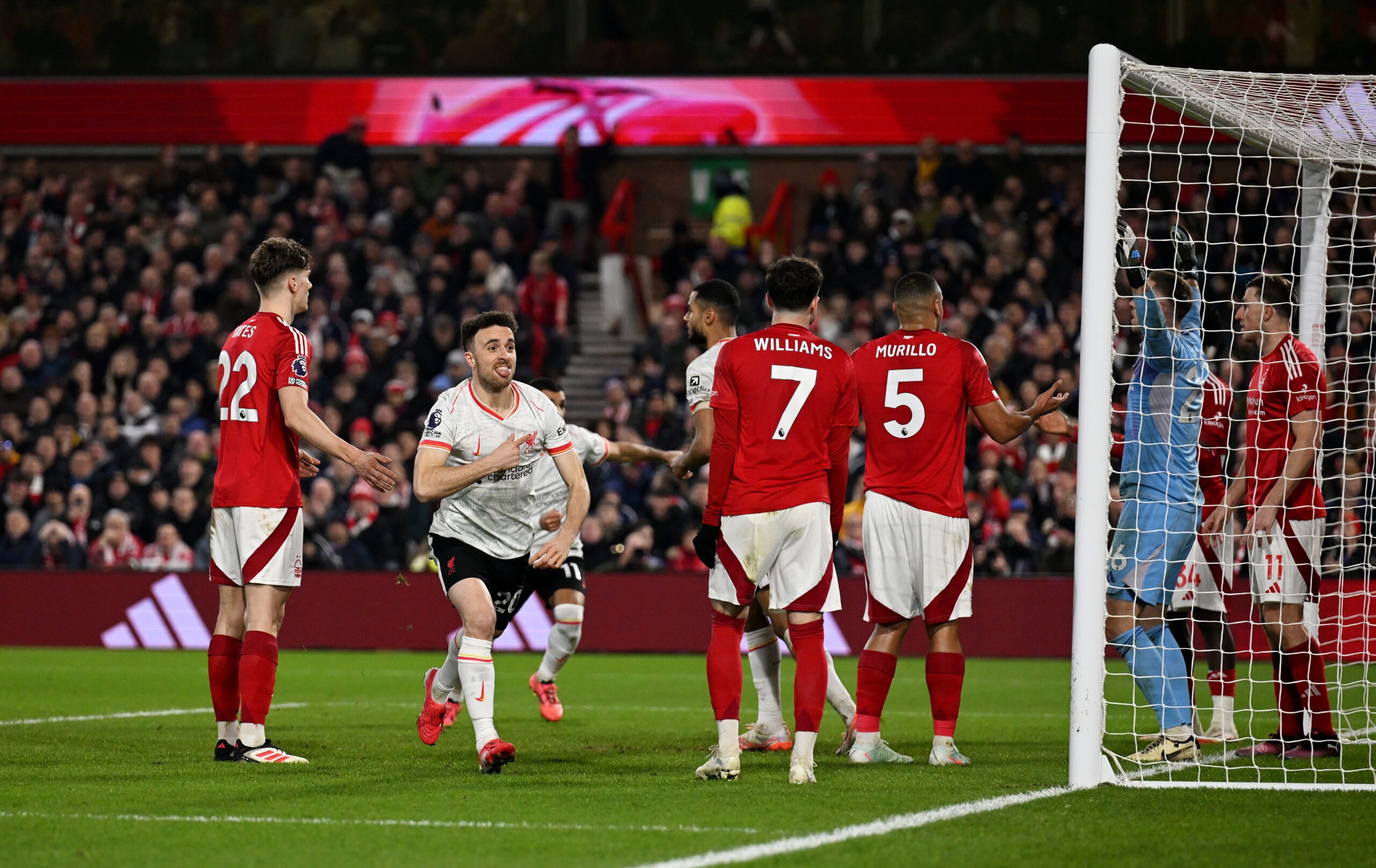 Jota in Nottingham Forest Vs Liverpool 